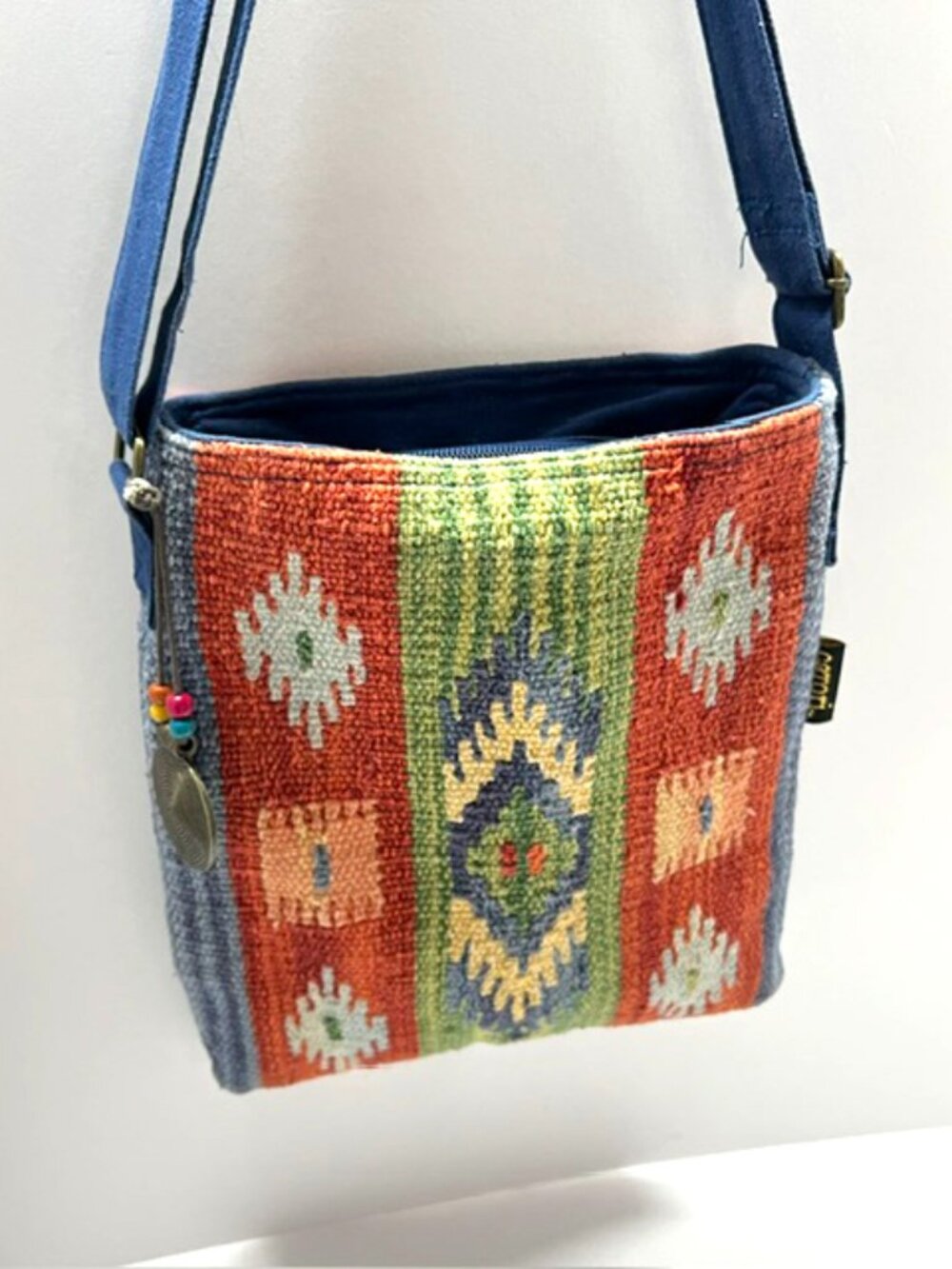 Catori Boho Chick Woven Tribal Crossbody Shoulder Bag EUC